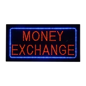 2019 Ali Express Flexible Acrylic Electronic Money Currency Exchange Transfer Light Sign Display Board Panel Screen for ATM Bank