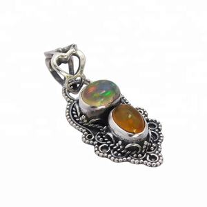 Gran oferta, collar con colgante de piedras preciosas de ópalo de Plata de Ley 925, hecha a mano joyería fina, colgantes y dijes, proveedor - Product Image 1