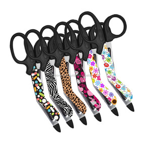 Tijeras Curvas para Vendajes Médicos y Tijeras para Uñas en Nuevos Colores Florales, Tijeras de Primeros Auxilios para Trauma, para Hospitales y Personal Médico - Product Image 2