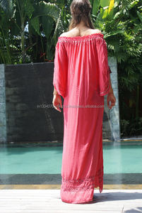 Mode actuelle à la mode européenne broderie et miroir travail à manches longues fendu robe Maxi en gros nouveau printemps femmes robe de mode - Product Image 2