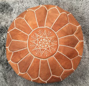 Pochette marocaine en cuir véritable fait à la main, meuble usb - Product Image 1