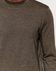 เสื้อยืดผู้ชายแขนยาวผ้าคอโปโลคอเต่าทรงโค้งดีไซน์ว่างเปล่าโลโก้ - Product Image 6