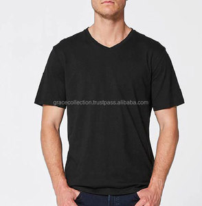 T-shirt à col en V pour hommes Motif solide Plus Size Short Respirant Compression Made Spandex-Jersey Bamboo Fashion Usage quotidien - Product Image 6