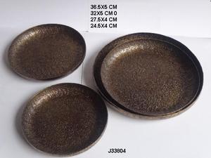 Bandeja martillada de alta calidad Acabado de latón antiguo Otros acabados disponibles Bandeja decorativa para servir de metal Chapada al por mayor - Product Image 5