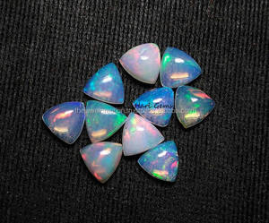 4mm naturel éthiopien opale Flatback billion lisse Cabochon pierres précieuses en vrac calibré semi-précieux fabrication de bijoux fabricant - Product Image 1