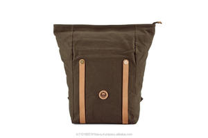 Mochila de lona encerada con ruedas, color gris - Product Image 6