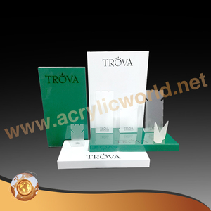 Soporte de exhibición personalizado, fundas acrílicas, joyería transparente, pulsera, logotipo de seda - Product Image 3