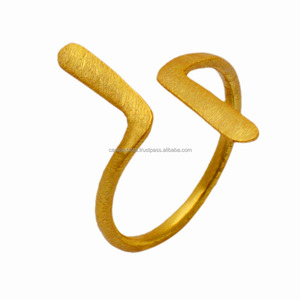 Recién llegado, Plata de Ley 925 con anillo chapado en oro, anillo romántico de moda para aniversario de boda o compromiso para mujer - Product Image 1