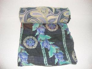 لحاف بوهيمي عتيق من kantha الهند غطاء سرير مفرش سرير طقم مفارش سرير بوهيمي رمي لحاف منسوج يدويًا