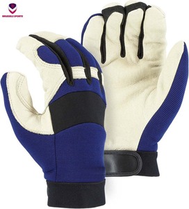 Gants de travail mécanique à tige chaude, grande brosse sport-cuir de chèvre, gants de travail à Double paume pour hommes construction de marque privée - Product Image 3