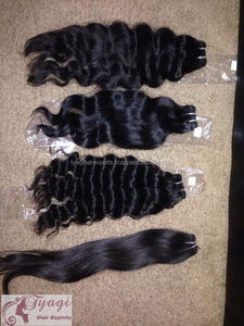 Extensiones de Cabello Humano Remy Indio Virgen, Ondulado Profundo, Doble Trama a Máquina, con Clip, Puntas Completas, Cabello a Granel 100g, Todos los Colores - Product Image 2