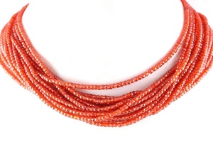 Collar de joyería hecho a mano de circón rojo Natural, 16 ", cuentas brillantes facetadas, calidad superior - Product Image 4