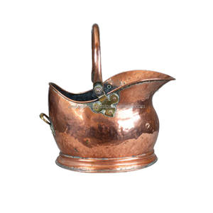 Metal Aluminio Carbón Scuttle Diseño clásico Cubo de carbón de metal Casco decorativo dorado mate Cubo de carbón Hod - Product Image 2