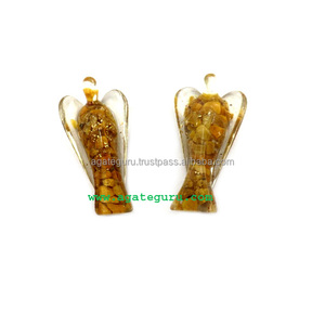 Aventurine jaune deux pouces Orgone Angels produit en résine fait main - Product Image 1