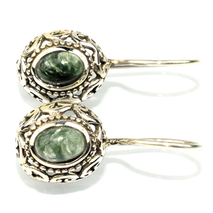 Pendientes de plata de ley 925 con forma ovalada, hechos a mano - Product Image 2