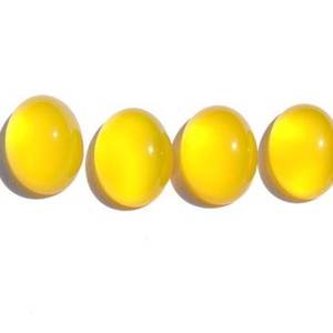 Piedra de Calcedonia amarilla Natural de 10mm y 12mm, cabujones calibrados ovalados lisos, piedras preciosas semipreciosas sueltas, oferta de liquidación en línea - Product Image 1