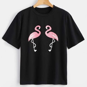 เสื้อยืดหรือเสื้อสำหรับผู้หญิง,เสื้อพิมพ์ลายอาหารมื้อเย็นผ้านุ่ม Dtg จากบังกลาเทศ - Product Image 1