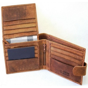 Portefeuille en cuir de vache pour homme, petit porte-monnaie à trois volets, imitation cuir, peau de vache - Product Image 1