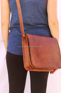 Mallette de bureau vintage en cuir véritable à rabat complet, sac à bandoulière à bandoulière, robe imperméable pour le printemps - Product Image 5