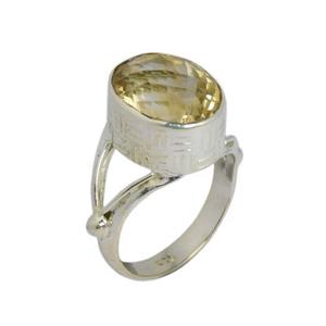 เครื่องประดับเงินดีไซน์วินเทจเครื่องประดับอัญมณีซิทรินใหม่ของขวัญแต่งงานแหวนเวอร์มิลนิรันดร์ - Product Image 1