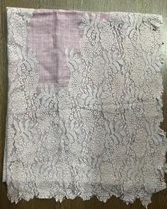 New <b>Lace</b> Decorated Shawl <b>Scarf</b> with Light Melange Wool for Ladies Stylish Winter <b>Scarf</b> - Product Image 4