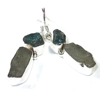 Pierre brute 925 boucles d'oreilles en argent sterling goutte balancent cerceau huggie clous d'oreille post papillon haute poli en gros bijoux indiens