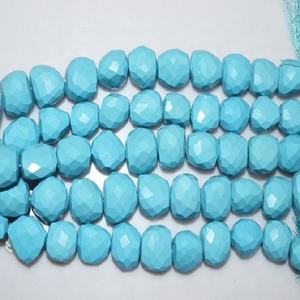 Alta calidad Hit turquesa azul howlita Nugget facetado caído piedra preciosa perforada cristal natural completo collar curativo mayorista - Product Image 3