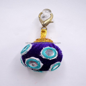 EXCLUSIVE DESIGN POM POM KEY TASSEL for BAG HANGING , KEY <b>CHAIN</b> - Product Image 2