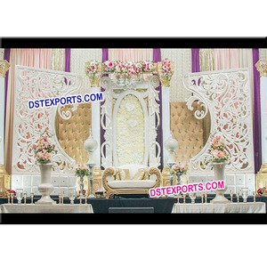 Grande scène de mariage asiatique moderne, décoration de scène de mariage, pour mariée - Product Image 1