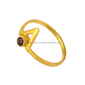 แหวนพลอยโกเมนทรงกลมตัดด้วยทองคำแหวนเงินสเตอร์ลิง925เครื่องประดับหนามเตยแหวนแฟชั่นอินเทรนด์สำหรับงานแต่งงาน - Product Image 2