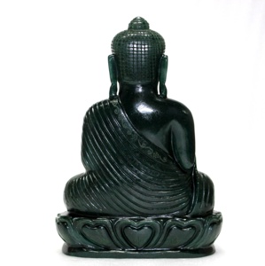 Estatua de Buda Aventurina verde, estatua tibetana india, talla - Product Image 4
