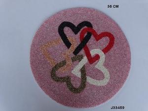 Vente chaude napperons de perles de verre avec motifs de palmier perles de verre chargeur tapis de Table en perles de verre à la main au prix de gros - Product Image 4