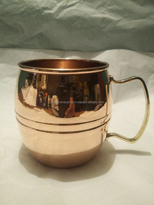 Taza de mula de cobre de Moscú hecha a mano, taza de viaje ecológica para café, té, microondas, tapa de acero inoxidable, Material de vidrio de tamaño personalizado - Product Image 5