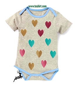 online Custom Printed OEM Baby Wear Customized Printing Romper manufacturer india tirupur organic bamboo cotton romper online - Product Image 1