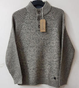 Pull en coton décontracté pour homme, fabriqué en usine, avec étiquette de marque, pour la saison hivernale, avec col boutonné, tailles S-XXL, adultes, fabriqué au Bangladesh - Product Image 1