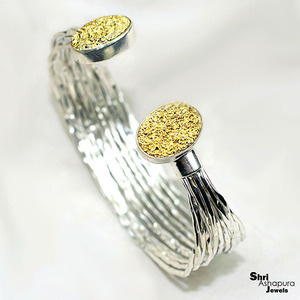 Bracelet élégant en argent sterling 925 doré de forme ovale Bijoux en argent frais Bijoux en argent Offre Spéciale - Product Image 4