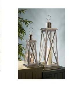 High Quality Nickel Plated Stainless Steel <b>Tapered</b> <b>Candle</b> Lantern Handmade Art India Home Wedding Decoration <b>Candle</b> Holders - Product Image 1