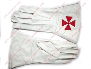 Guantes de regalia masónica, manoplas de ceremonia, masónico - Product Image 3