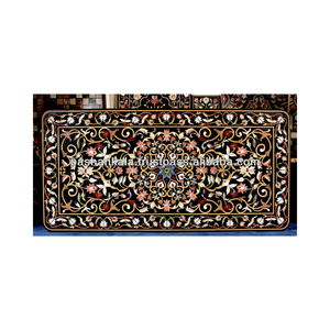 Rectangle Shape Marble Inlay Dining Room Coffee <b>Table</b> Tops Manufacturer - Product Image 1