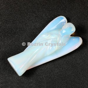 Figura de Ángel Curativo de Opalita Ecológica Tallada a Mano de 2 Pulgadas, Gema Natural de Cristal de Forma Libre para Decoración Reiki, Venta al por Mayor - Product Image 1