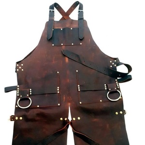 ใหม่หนังทำงานผ้ากันเปื้อน,พ่อครัวผ้ากันเปื้อนทำด้วยหนังแท้,บาร์เทนเดอร์ผ้ากันเปื้อน LTL-0017 - Product Image 1