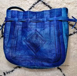 Elegante estilo bohemio bolso de hombro de cuero genuino Correa única marroquí en relieve patrón geométrico Color personalizable para - Product Image 3