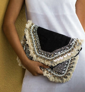 Collection bohème indienne sacs à bandoulière perlés faits à la main femmes concepteur soirée Shopping pochette Style bohème sacs de messager - Product Image 4