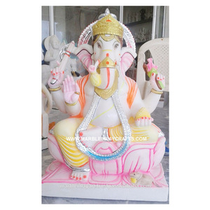 White Marble Religious Ganesh Statue - Product Image 1