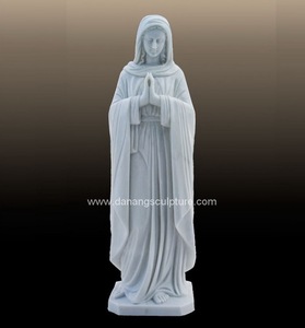 Statues de la Vierge Marie en marbre blanc pour église, religion, DSF-C056 - Product Image 5
