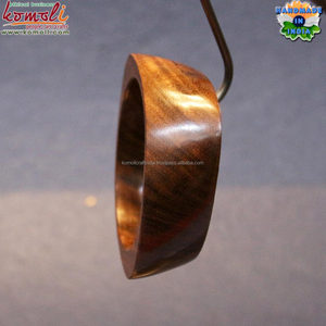 เครื่องประดับที่มีคุณภาพสูงนามธรรมรูปทรงสี่เหลี่ยมที่ทำด้วยมือกำไลไม้สร้อยข้อมือไม้เครื่องประดับรูปแบบอินเดีย - Product Image 2