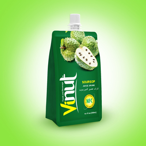 10.1 floz 100% sachets de jus de corossol boisson à saveur d'ananas purée de fruits boissons gazeuses halal certifiées - Product Image 1