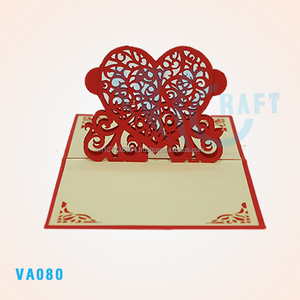 heart and bear 3D <b>card</b> handmade vietnam Beautiful high quality Top Trending - Product Image 2