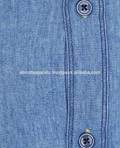 ชุดเดรสผ้ายีนส์ของผู้ชายแขนยาวระบายอากาศได้ดีสไตล์ตะวันตกไซส์ใหญ่พิเศษ - Product Image 3