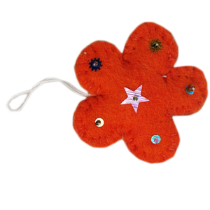 Fleur en feutre de laine douce de haute qualité de 8cm Style moderne écologique pour les décorations de fête - Product Image 1